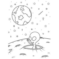 Coloriage Extraterrestre (Personnages) #189894 à imprimer et colorier