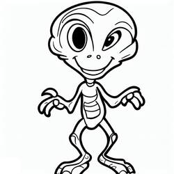 Coloriage Extraterrestre (Personnages) #189904 à imprimer et colorier