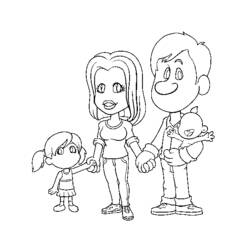 Dessin à colorier: Famille (Personnages) #95216 - Coloriages à Imprimer Gratuits