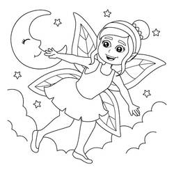 Joli coloriage Fée (Personnages) #172283, prêt à imprimer