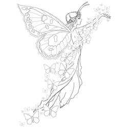 Coloriage Fée (Personnages) #172287, dessin gratuit prêt à imprimer