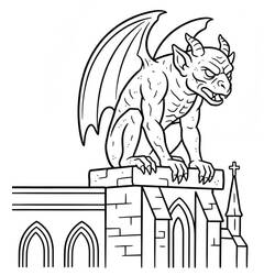 Gargouille - Coloriages gratuits à imprimer