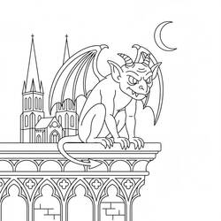Coloriage Gargouille (Personnages) #221789 à imprimer et colorier