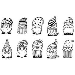 Dessin à colorier: Gnome (Personnages) #204884 - Coloriages à Imprimer Gratuits