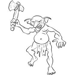 Dessin à colorier: Gobelin (Personnages) #204031 - Coloriages à Imprimer Gratuits