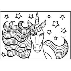 Illustration au trait Licorne (Personnages) #171287 prête à colorier