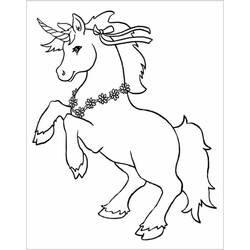 Illustration au trait Licorne (Personnages) #171314 prête à colorier