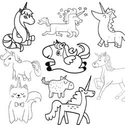 Dessin Licorne (Personnages) #171315 à colorier pour petits et grands