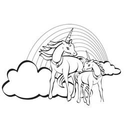 Coloriage Licorne (Personnages) #171382, dessin gratuit prêt à imprimer