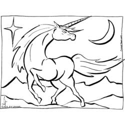 Dessin à colorier: Licorne (Personnages) #19543 - Coloriages à Imprimer Gratuits