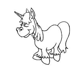 Dessin à colorier: Licorne (Personnages) #19598 - Coloriages à Imprimer Gratuits