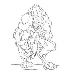 Coloriage à imprimer Loup garou (Personnages) #201642 pour enfants et adultes