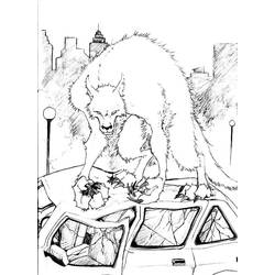 Coloriage Loup garou (Personnages) #201655 à imprimer et colorier