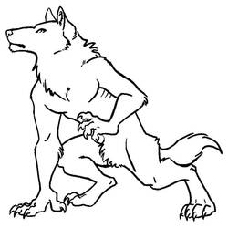 Dessin à colorier Loup garou (Personnages) #201672, gratuit à imprimer