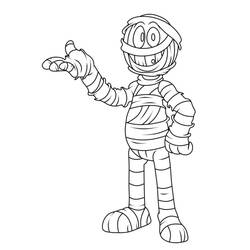 Dessin à colorier: Momie (Personnages) #201592 - Coloriages à Imprimer Gratuits