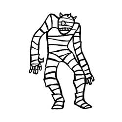 Dessin à colorier: Momie (Personnages) #201594 - Coloriages à Imprimer Gratuits
