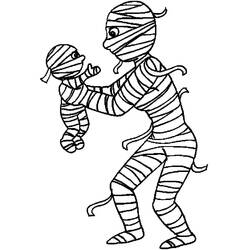 Dessin à colorier: Momie (Personnages) #201600 - Coloriages à Imprimer Gratuits