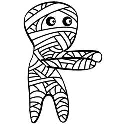 Dessin à colorier: Momie (Personnages) #201626 - Coloriages à Imprimer Gratuits