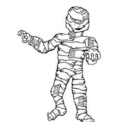 Dessin à colorier: Momie (Personnages) #201631 - Coloriages à Imprimer Gratuits