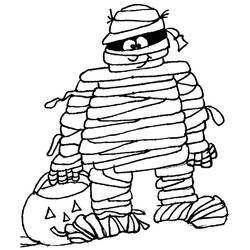 Dessin à colorier: Momie (Personnages) #201634 - Coloriages à Imprimer Gratuits