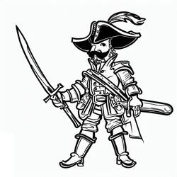 Dessin à colorier: Mousquetaire (Personnages) #191145 - Coloriages à Imprimer Gratuits