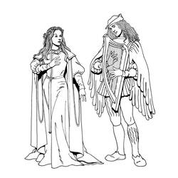 Dessin à colorier: Moyen Âge (Personnages) #201427 - Coloriages à Imprimer Gratuits