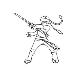 Dessin à colorier: Ninja (Personnages) #147916 - Coloriages à imprimer
