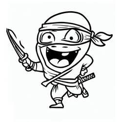 Coloriage Ninja (Personnages) #187793 à imprimer et colorier