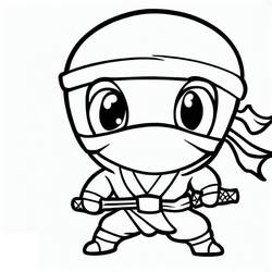 Coloriage Ninja (Personnages) #187797 à imprimer et colorier