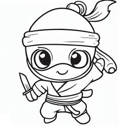 Coloriage Ninja (Personnages) #187799 à imprimer et colorier