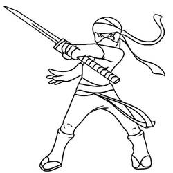 Coloriage Ninja (Personnages) #187808 à imprimer et colorier