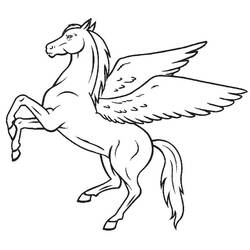 Dessin à colorier: Pégase (Personnages) #209042 - Coloriages à Imprimer Gratuits