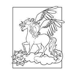Dessin à colorier: Pégase (Personnages) #209053 - Coloriages à Imprimer Gratuits