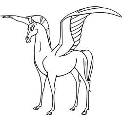 Dessin à colorier: Pégase (Personnages) #209068 - Coloriages à Imprimer Gratuits