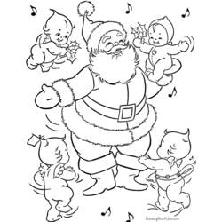 Dessin à colorier: Père Noël (Personnages) #104699 - Coloriages à Imprimer Gratuits