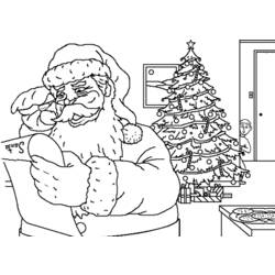 Dessin à colorier: Père Noël (Personnages) #104702 - Coloriages à Imprimer Gratuits