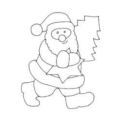 Dessin à colorier: Père Noël (Personnages) #104768 - Coloriages à Imprimer Gratuits