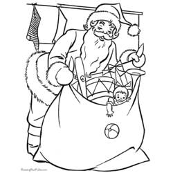 Dessin à colorier: Père Noël (Personnages) #104859 - Coloriages à Imprimer Gratuits