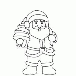 Dessin à colorier: Père Noël (Personnages) #104945 - Coloriages à Imprimer Gratuits