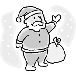 Dessin à colorier: Père Noël (Personnages) #104990 - Coloriages à Imprimer Gratuits