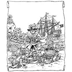 Dessin à colorier: Pirate (Personnages) #105115 - Coloriages à Imprimer