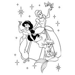 Dessin à colorier: Princesse (Personnages) #85185 - Coloriages à Imprimer Gratuits
