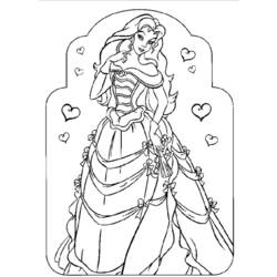 Dessin à colorier: Princesse (Personnages) #85189 - Coloriages à Imprimer Gratuits