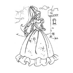 Dessin à colorier: Princesse (Personnages) #85192 - Coloriages à Imprimer Gratuits