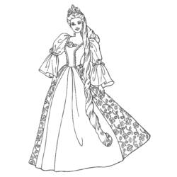 Dessin à colorier: Princesse (Personnages) #85201 - Coloriages à Imprimer Gratuits