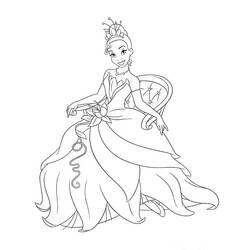 Dessin à colorier: Princesse (Personnages) #85207 - Coloriages à Imprimer Gratuits