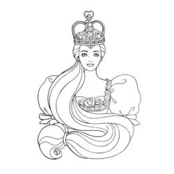 Dessin à colorier: Princesse (Personnages) #85240 - Coloriages à Imprimer Gratuits