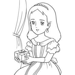 Dessin à colorier: Princesse (Personnages) #85252 - Coloriages à Imprimer Gratuits