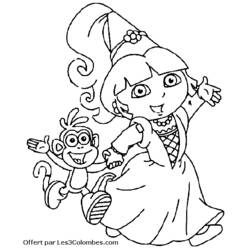 Dessin à colorier: Princesse (Personnages) #85255 - Coloriages à Imprimer Gratuits