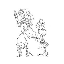 Dessin à colorier: Princesse (Personnages) #85302 - Coloriages à Imprimer Gratuits